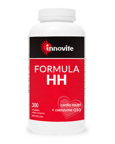 Formula HH is a broad-spectrum, high-potency multivitamin specifically designed to support cardiovascular health. It includes 13 key vitamins, 7 essential minerals, and 6 lipotropic factors, including coenzyme Q10, pomegranate extract, choline, inositol, and L-cysteine to help replenish the body’s most powerful antioxidant, glutathione. These clinically proven nutrients make Formula HH an ideal daily multivitamin to keep your hardest working muscle working well.