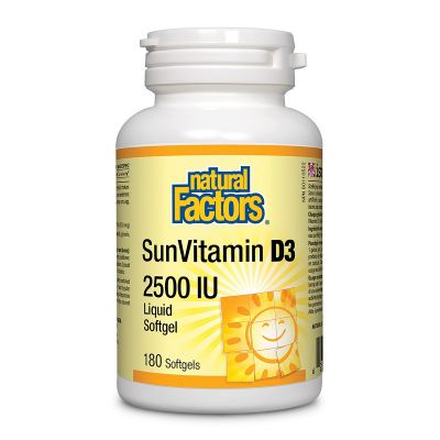 Natural Factors - Vitamin D3 2500 IU (SunVitamin) Liquid Softgels