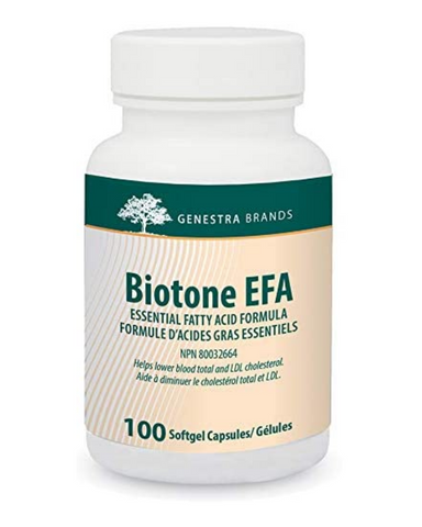 Biotone EFA is an effective blend of lecithin-derived free plant sterols, essential fatty acids, and antioxidants that helps to maintain optimal health. Once in the free form, plant sterols affect cholesterol absorption in the intestine. Plant sterols displace dietary cholesterol in micelles, resulting in increased cholesterol excreted in the feces and decreased serum cholesterol levels.
