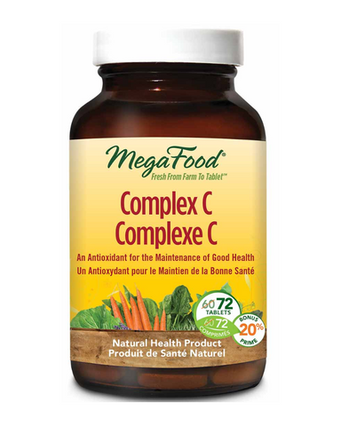 MegaFood Complex C takes immune-supportive FoodState® Vitamin C and combines it with two powerful blends to deliver a broad spectrum of phytonutrients: our Organic Bioflavonoid Complex (organic amla fruit, organic green pepper, organic rose hips and organic orange peel), and Fruit Phenolic Blend (organic whole orange, organic cranberry and organic blueberry).*