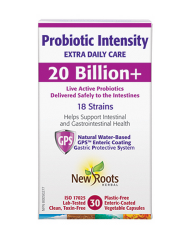 Probiotic Intensity is formulated with 20 billion live cells, spanning 18 specific therapeutic probiotic strains, and an advanced extract of colostrum for superior digestive and immune-system performance.