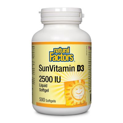 Natural Factors - Vitamin D3 2500 IU (SunVitamin) Liquid Softgels
