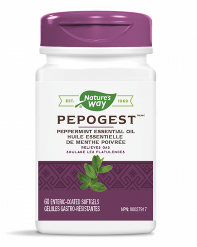 ﻿Nature's Way Pepogest Peppermint Essential Oil is traditionally used in Herbal Medicine to help relieve nausea and vomiting, to aid digestion and to help flatulent dyspepsia. Nature's Way Pepogest is Vegetarian.