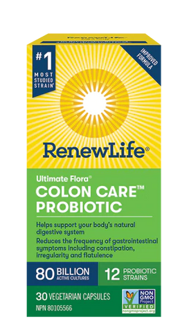 Renew Life - Ultimate Flora Colon Care Probiotic 80 Billion - Shelf Stable 30 capsules