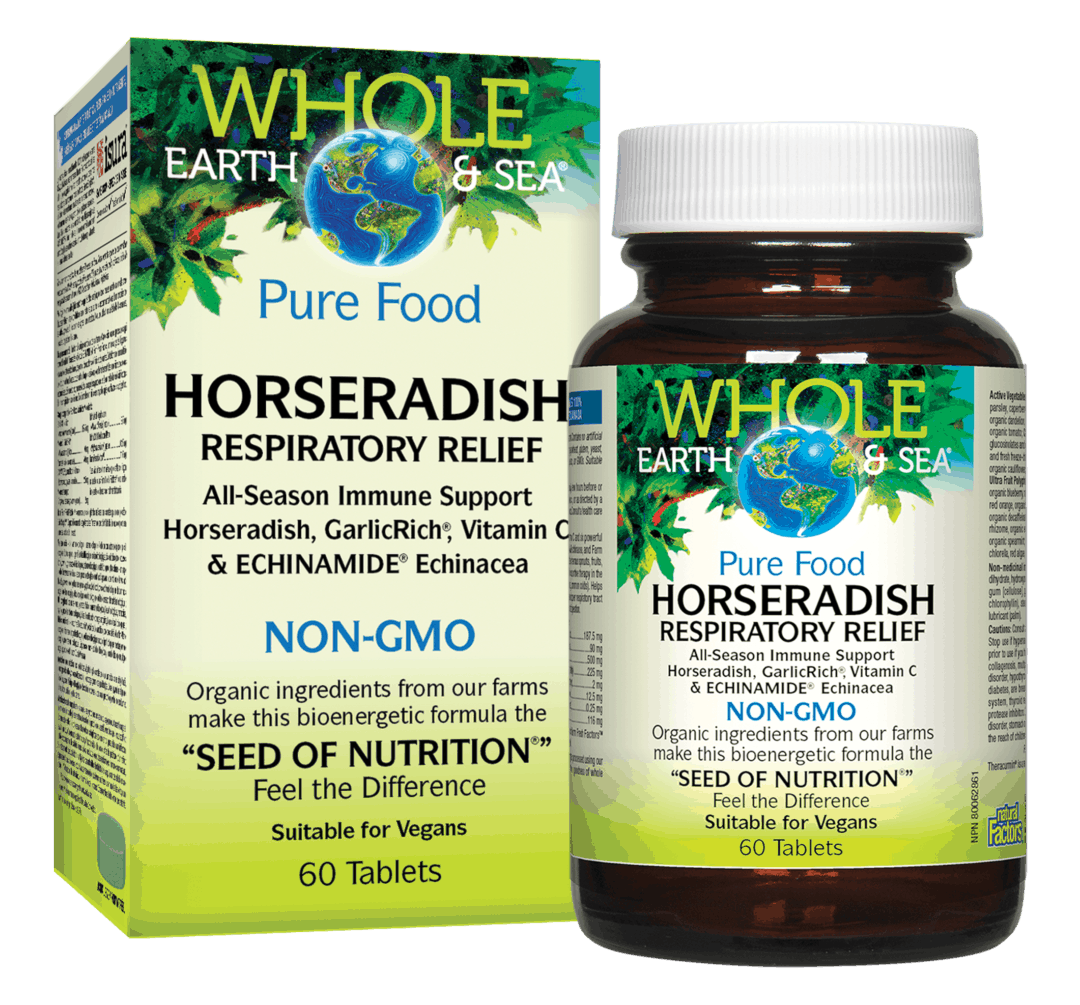 Natural Factors Whole Earth & Sea Horseradish Respiratory Relief 60 tablets