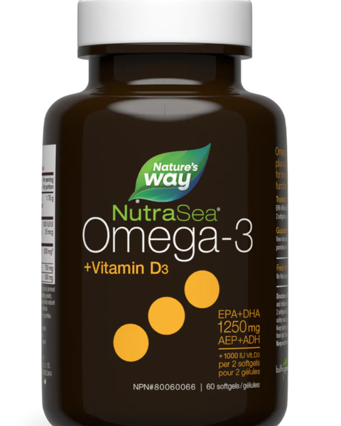 NutraSea+D - Omega-3 Liquid Softgels + Vitamin D