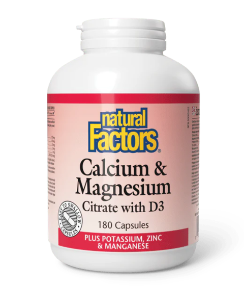 Natural Factors - Calcium & Magnesium Citrate with D3