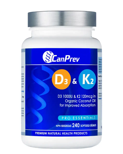 CanPrev - Vitamin D3 & K2 - Organic Coconut Oil