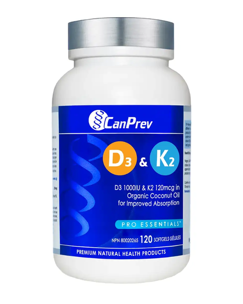 CanPrev - Vitamin D3 & K2 - Organic Coconut Oil