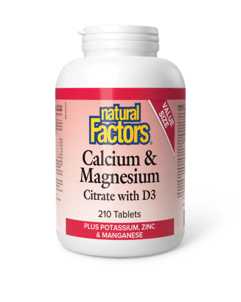 Natural Factors - Calcium & Magnesium Citrate with D3
