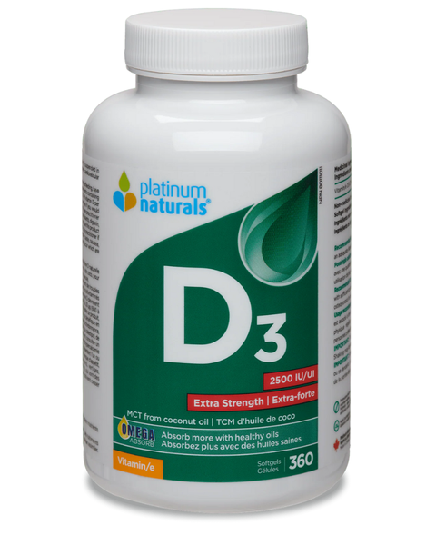 Platinum Naturals - Vitamin D3 Extra Strength 2500IU