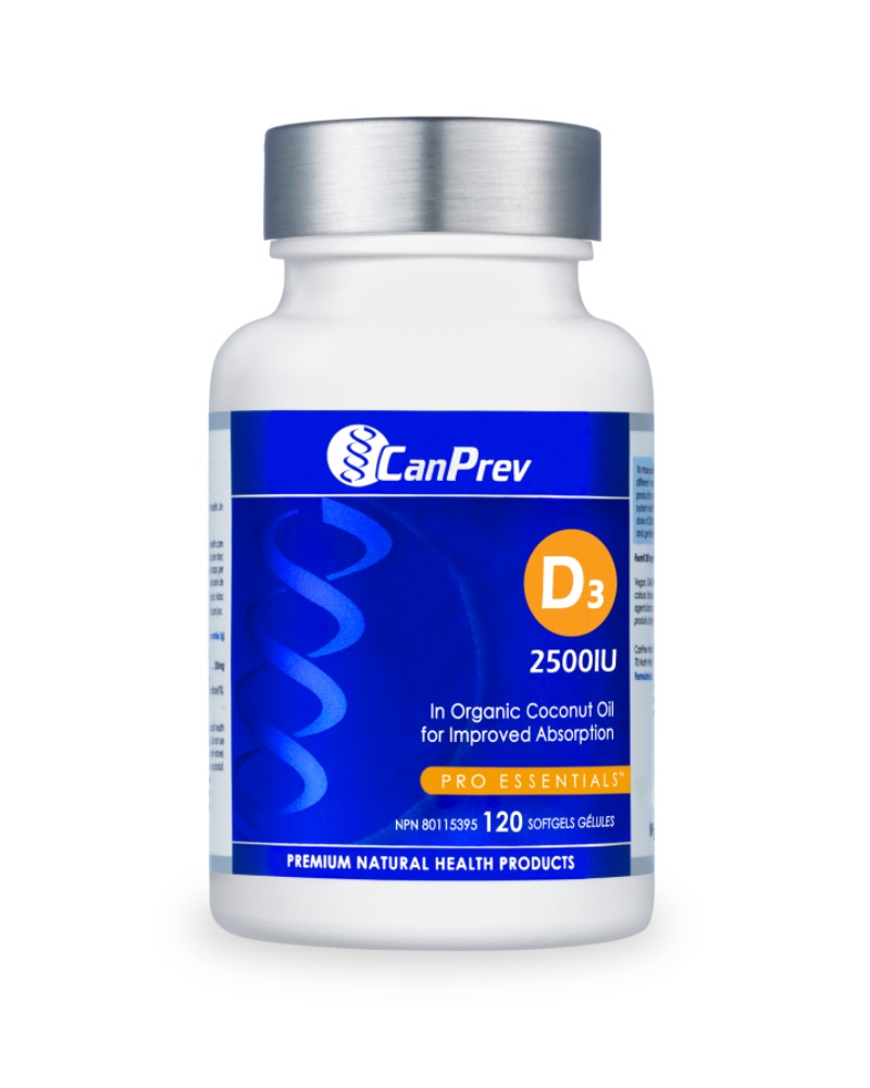 CanPrev - Vitamin D3 2500IU – MCT Base softgel capsules