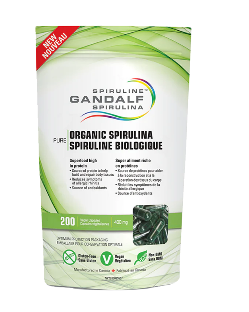 Gandalf - Organics Spirulina 400mg 200 vegicaps