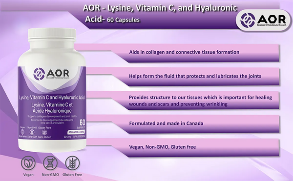 AOR - Lysine, Vitamin C & Hyaluronic Acid - 260VC
