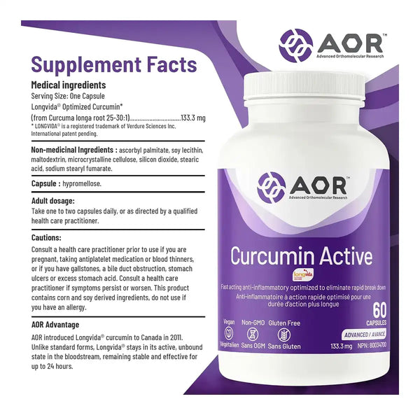 AOR - Curcumin Active - 60vc