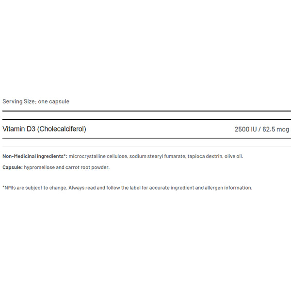 AOR - Vitamin D 2500IU - 120cap