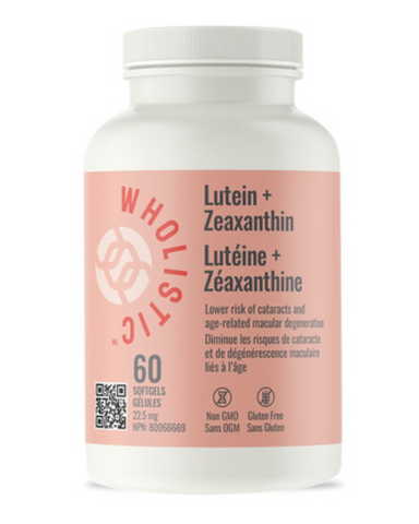 Lutein + Zeaxanthin from WHOLISTIC provides a clinically studied combination of nutrients. The flavonoids lutein and zeaxanthin have been proven to support healthy eyes throughout the aging process.