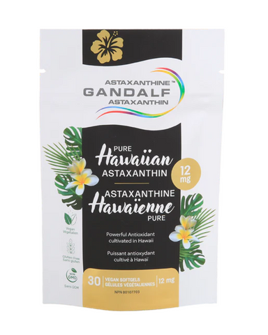 Gandalf’s NEW Hawaiian Astaxanthin provides superior antioxidant protection in a convenient 1 capsule a day dose to support skin, brain, eye health and exercise recovery. At 12 mg per vegan softgel, a single softgel is enough per day to experience the benefits. Cultivated in lava-filtered deep ocean water and Hawaiian municipal aquifer water, the quality of Gandalf Hawaiian Astaxanthin is unmatched.
