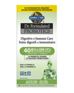 Dr. Perlmutter created this unique formula with 40 Billion CFU of beneficial probiotics, made from diverse strains that are resistant to stomach acid and bile, Zinc, and Vitamin D