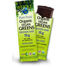 Natural Factors - Whole Earth & Sea Organic Vegan Greens Protein Bar