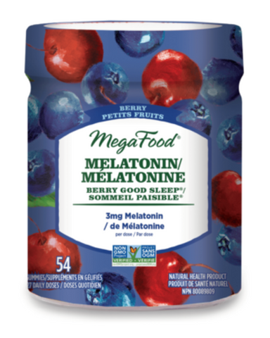 What if a yummy gummy could support healthy sleep cycles? Well it can! Get a taste of Melatonin Berry Good Sleep gummies. They’re made with organic wild blueberries and tart cherry, which give them their berry color and a delicious taste—with no artificial flavor. Give yourself a rest from hard-to-swallow tablets with these delicious pre-bedtime, drop-shaped gummies.
