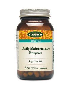 Help promote good digestion and overall health with Flora’s Daily Maintenance Enzyme, an all-around digestive enzyme combination. This blend supports the breakdown of nutrients for absorption by replacing natural enzymes that are lost from cooking.