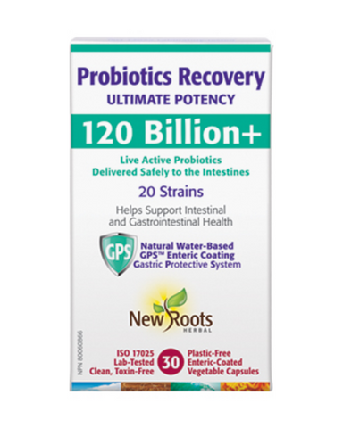 Our high-potency (120 billion CFUs) formula populates the entire gut with 20 distinct probiotic species, including 11 human strains. It reestablishes the dominance of beneficial strains that can be decimated by frequent antibiotic use. 