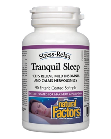 Stress-Relax Tranquil Sleep helps you fall asleep quickly, sleep soundly through the night, and wake up feeling refreshed, without the potentially serious mental and physical side effects caused by pharmaceutical “sleeping pills.” Containing Suntheanine L-Theanine, melatonin, and 5-HTP, this natural alternative is completely safe, highly effective, and non-habit forming.