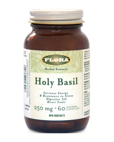 Referred to as “Nature’s Elixir of Life” – Holy Basil, also known as tulsi, is the most sacred herb in Indian culture. It’s been used for thousands of years and has played a key role in the Ayurvedic healing tradition as a heart tonic and digestive aid. Flora’s Holy Basil blend is wild-crafted in India, highly concentrated (one capsule is equivalent to 2500 mg of Holy Basil leaf), and rich in antioxidants, flavonoids, tannins, and essential oils.