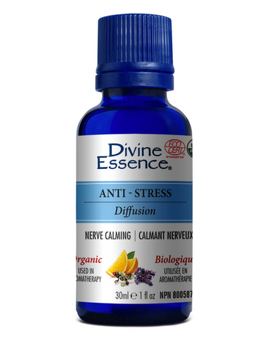 The Anti-Stress essential oils blend is used in aromatherapy to help calm the nerves. Add a few drops in a diffuser or in a bath by diluting them with a neutral base. It can also be used for massage therapy when diluted with a carrier oil.