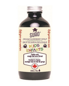 Fight colds, flu, cough and sore throat with SURO® syrup. Physician-formulated, each dose of adult syrup contains over 3,000mg of elderberry, has zero water and is fructose-free.Traditionally used in herbal medicine to help fight colds, SORE throat, cough and fever. Consult a health practitioner if symptoms persist.