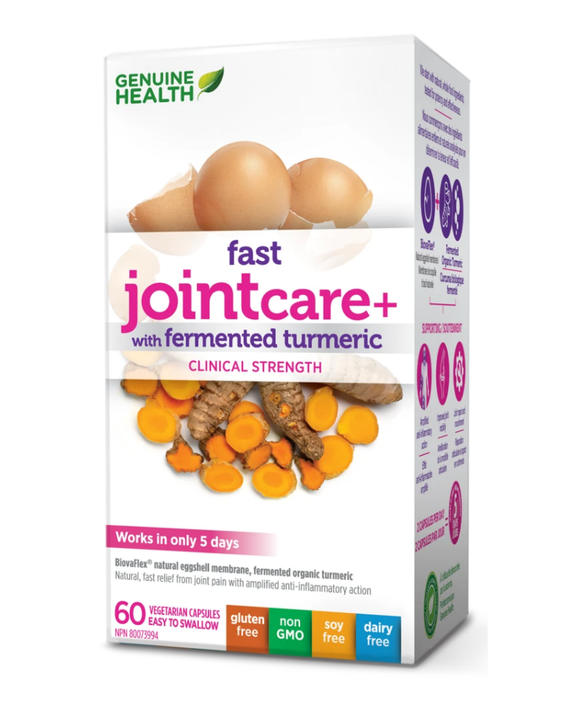 Introducing NEW fast jointcare+ with fermented turmeric: Made with the synergistic combination of Biovaflex® natural eggshell membrane and fermented organic turmeric, to naturally reduce inflammation and pain:
