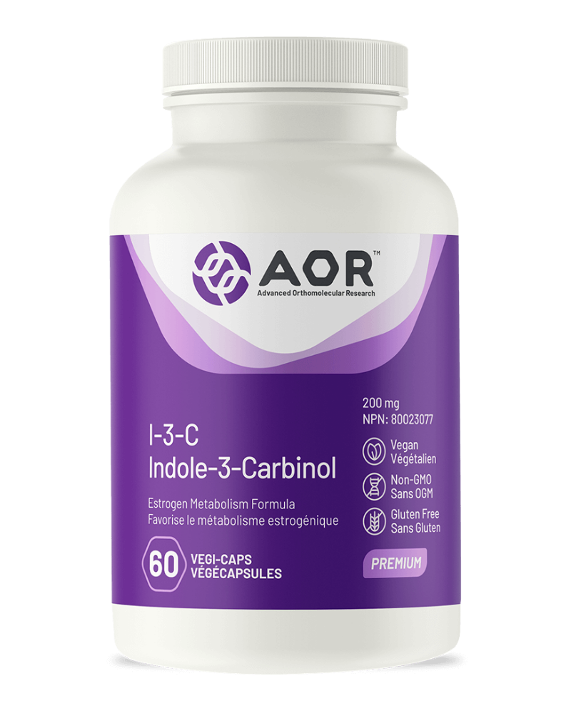 Indole-3-carbinol (I-3-C) is a phytonutrient found in Brassica vegetables such as broccoli, kale and cabbage, and is one of the key health-promoting compounds in these foods. Many studies have had phenomenal success using I-3-C to shift the balance of metabolic enzymes that process estrogens thereby reducing the formation of “bad” estrogens and increasing the formation of “good” estrogens. 