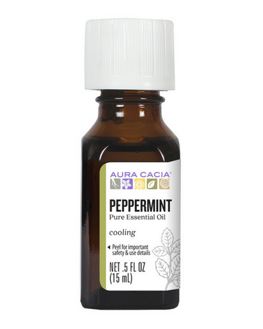 Peppermint (Mentha piperita) is the second most popular essential oil in the United States. It is cooling to the skin and gives off a fresh, grassy aroma. Aura Cacia’s Peppermint Essential oil is sourced in the United States from the prominent Yakima Valley in Washington state. 