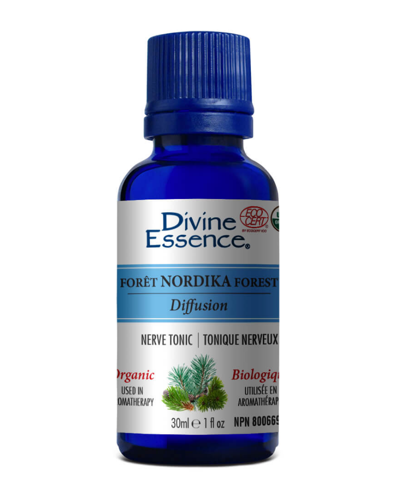 Nordika Forest essential oils blend is used in aromatherapy as a nerve tonic. Add a few drops in a diffuser or in a bath by diluting them with a neutral base. It can also be used for massage therapy when diluted with a carrier oil.