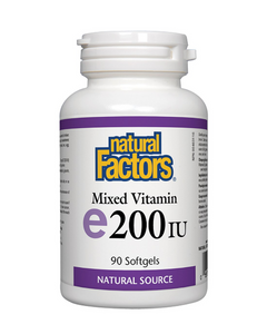 Natural Factors Mixed Vitamin E offers naturally sourced vitamin E (d-alpha-tocopherol) with mixed tocopherols beta, delta, and gamma for greater benefits. Vitamin E is a powerful antioxidant that offers protection from free radicals and helps in the maintenance of good health.