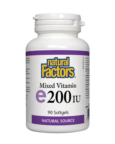 Natural Factors Mixed Vitamin E offers naturally sourced vitamin E (d-alpha-tocopherol) with mixed tocopherols beta, delta, and gamma for greater benefits. Vitamin E is a powerful antioxidant that offers protection from free radicals and helps in the maintenance of good health.