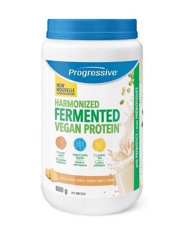 Tired of gas and bloating from vegan proteins? Now there’s Progressive Harmonized Fermented Vegan Protein™. It supports a healthy digestive system with a blend of 5 non-GMO plant proteins. They have been bacterially fermented with non-dairy probiotics, so your gut can work in peace.