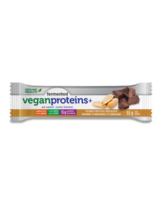 Fermented vegan proteins+ bars give you more of what you want: A full spectrum of amino acids from 7 plant-based sources, protein as the FIRST ingredient (not second or third), fermented to support gut health, digestion and maximize protein absorption (no bloating!). Fermented vegan proteins+ bars are a perfect post-workout refuel or healthy afternoon snack. 
