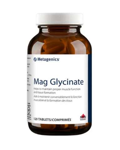 Mag Glycinate features a magnesium amino acid chelate (bis-glycinate) designed to enhance absorption and intestinal tolerance. Unlike other formulations, the magnesium in Mag Glycinate is designed to: