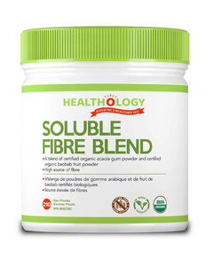 Soluble Fibre Blend provides a Certified Organic, non-GMO blend of Baobab and Acacia fibres that help to manage weight, lower cholesterol, reduce heart disease risk, and promote healthy digestion. It does not contain artificial sweeteners, colours, sugars, or additives, and is less likely to cause constipation than psyllium-containing formulas.High source of fibre It provides a Certified Organic non-GMO blend Helps to manage weight Helps lower cholesterol, reduce heart disease risk Promote healthy digestion