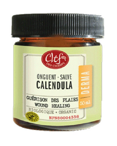 Clef Des Champs Organic Calendula Salve is used to aid in wound healing.