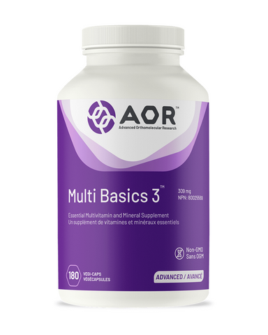 AOR Multi Basics 3™ is carefully manufactured to meet the daily requirements of all essential nutrients, making it the ideal supplement to support your foundational health.