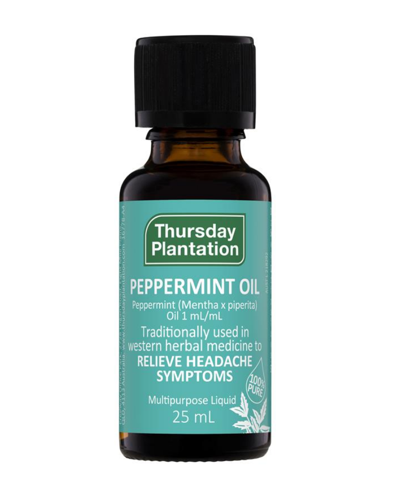 Peppermint oil has been used as an herbal medicine topically to relieve headaches and through ingestion to relieve nausea, digestive spasm, indigestion, and flatulence, muscle aches and joint pains. It is also used in inhalation to relieve cold and flu symptoms, ease stress and to calm the nerves. 