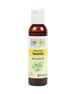 Expressed from the same seeds used in cooking, sesame oil also provides a full array of nourishing components for the skin. Sesame oil is particularly suited to massage applications. Softening and protecting, sesame oil is a source of vitamin B plus skin-nourishing plant oil.