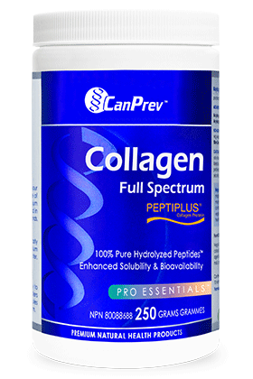 CanPrev- Collagen Full Spectrum Powder - 250g - Premium Full Spectrum Collagen available in powder form! Short-chain amino acids used to build up the body’s collagen stores in your joints, hair, skin, bones, ligaments and muscles.