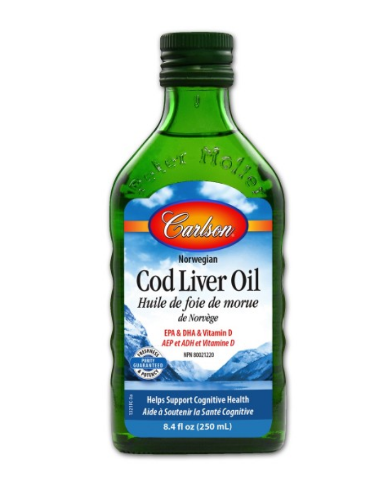 Carlson Norwegian Cod Liver Oil in natural flavour has received numerous awards for its taste and quality. To ensure maximum freshness, we closely manage our omega-3 Cod Liver Oil from sea to store. We source the highest quality, deep, cold water fish off the coast of Norway using traditional, sustainable methods. The same day they're caught, our fish are transported to a highly-regulated Norwegian facility for processing and purification.  Carlson Cod Liver Oil is bottled with a touch of natural vitamin E 