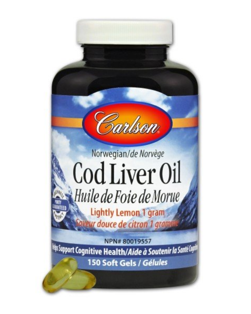 Carlson Norwegian Cod Liver Oil - Lightly Lemon - is from the deep, unpolluted waters near Norway, and provides the finest cod liver oil, naturally rich in EPA and DHA. Natural vitamin E (10 IU) has been added to each 1000 mg soft gel to protect the freshness of EPA and DHA, both within the soft gels and our bodies.