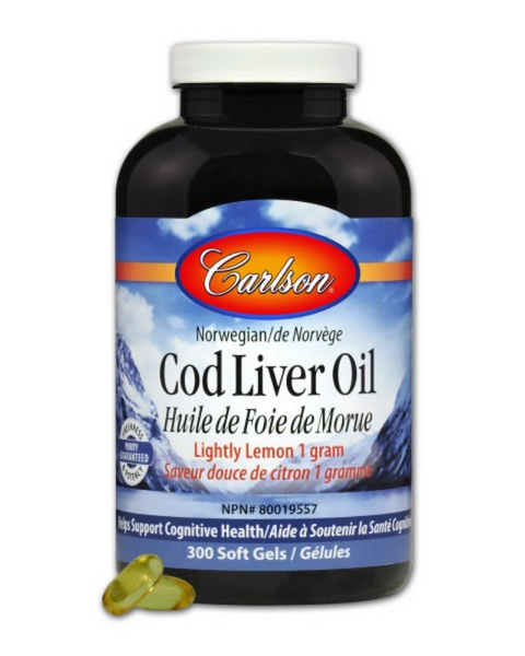 Carlson Norwegian Cod Liver Oil - Lightly Lemon - is from the deep, unpolluted waters near Norway, and provides the finest cod liver oil, naturally rich in EPA and DHA. Natural vitamin E (10 IU) has been added to each 1000 mg soft gel to protect the freshness of EPA and DHA, both within the soft gels and our bodies.