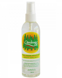 ﻿100% Natural mosquito repellent in spray is made with essential oils of lemon, camphor, geranium,eucalyptus and pine, non-toxic for the environment, hypo-allergenic and safe for the whole family!  Most effective product available on the Canadian market to date, our product may be used safely, provided that you respect the instructions for use. This product has never contained DEET.